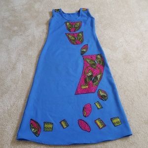 Maxi dress designed with African print fabric